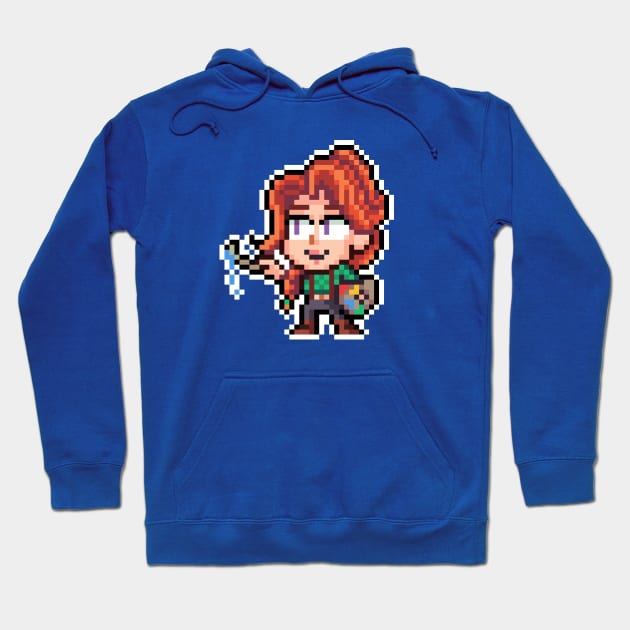 Leah Pixel Hoodie by geekmythology